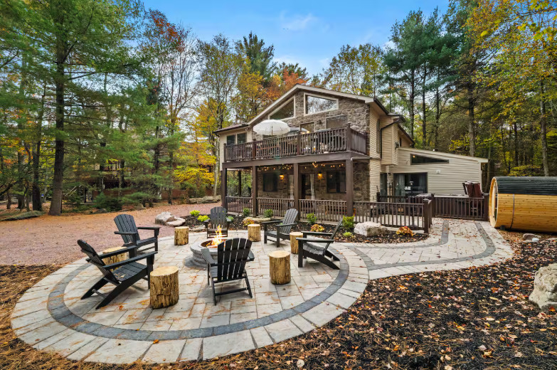 The Woodland Escape — outdoor firepit